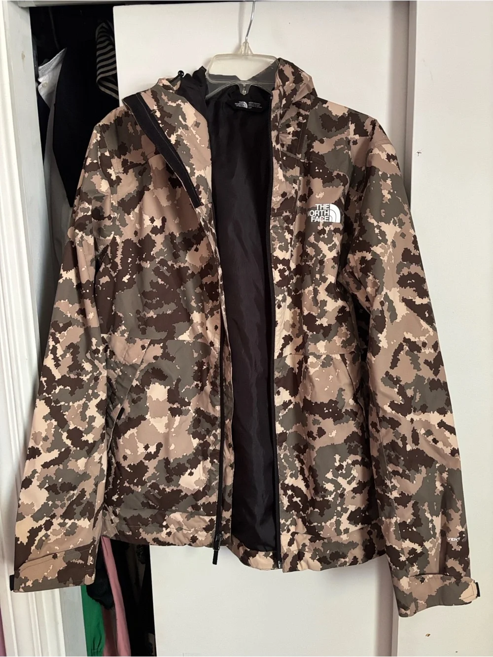The North Face Brown & Tan Camo Shell Jacket